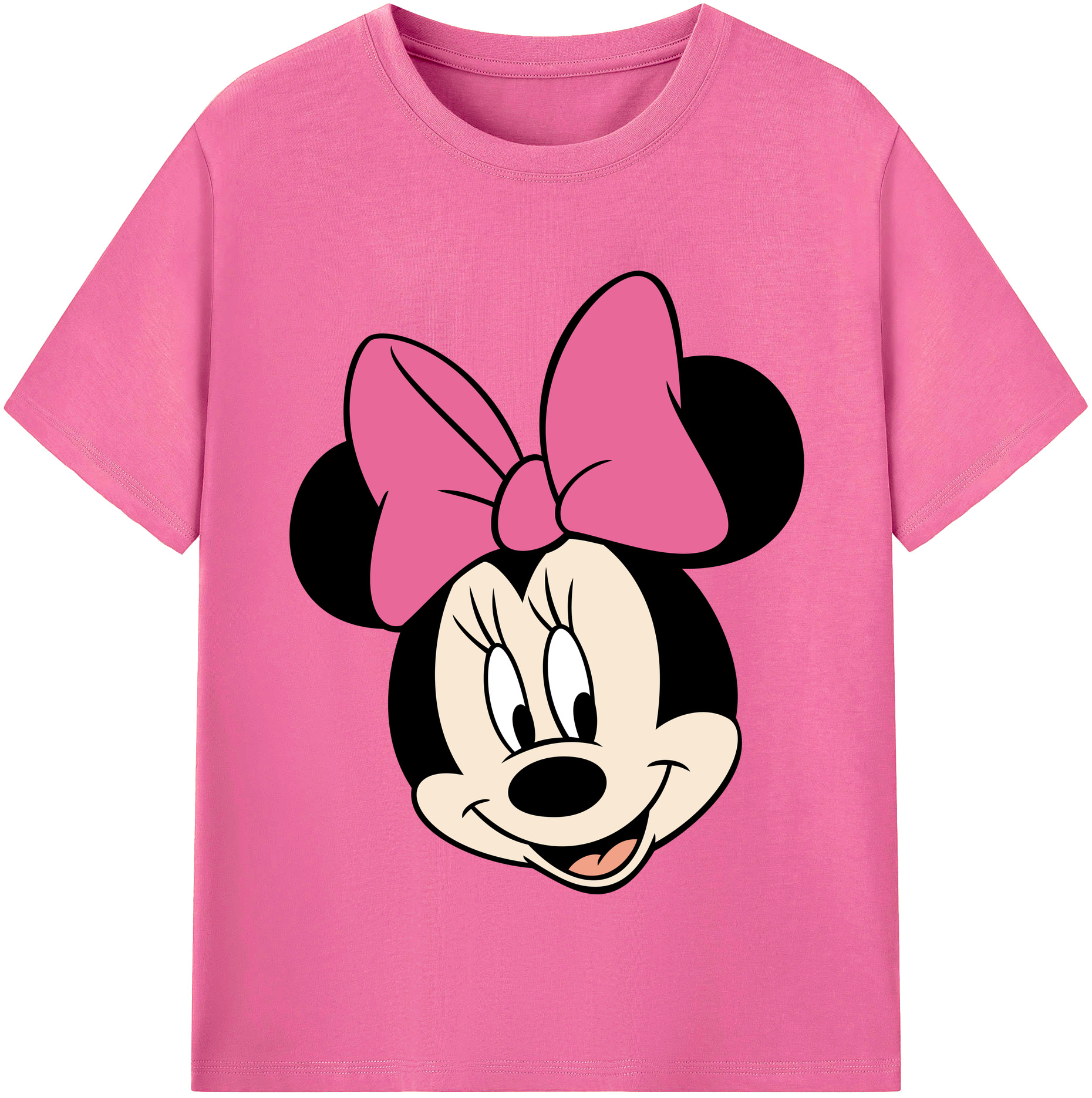 （画像用） ミッキーマウス Mickey Mouse レディースカジュアルプリントTシャツ（綿100％）
